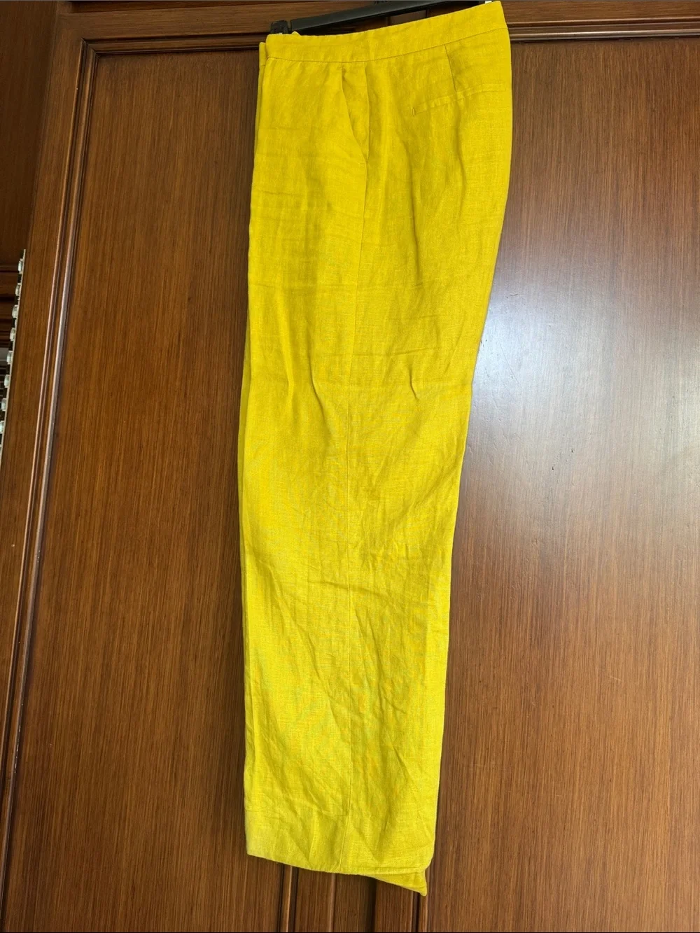 Zara Women's Bright Yellow Linen Chinos